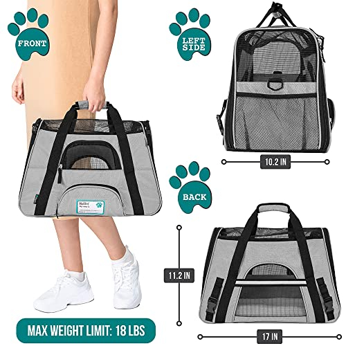 Foto 2 | Transportín De Viaje Para Mascotas Petami Premium Airline, Color Gris - Venta Internacional.