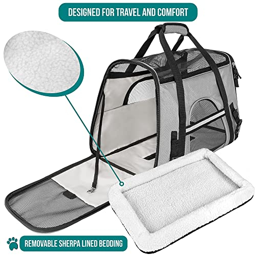 Foto 4 | Transportín De Viaje Para Mascotas Petami Premium Airline, Color Gris - Venta Internacional.
