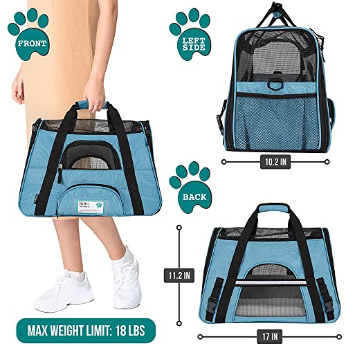 Foto 2 | Transportín Para Mascotas Petami Premium Airline, Aprobado Por La Aerolínea, Azul - Venta Internacional.