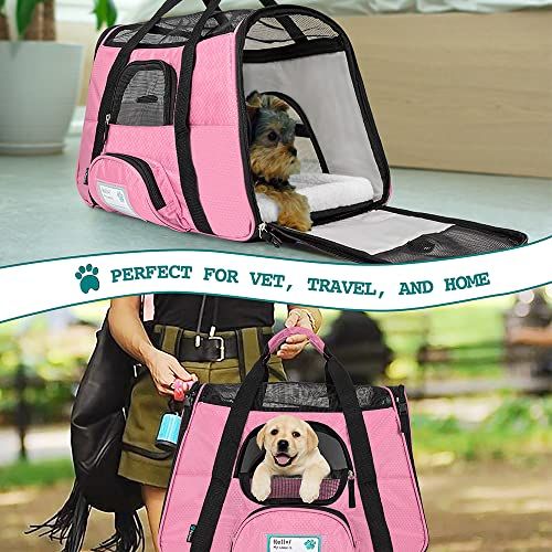 Foto 7 | Transportín De Viaje Para Mascotas Petami Premium Con Lados Blandos, Tamaño Pequeño, Color Rosa - Venta Internacional.