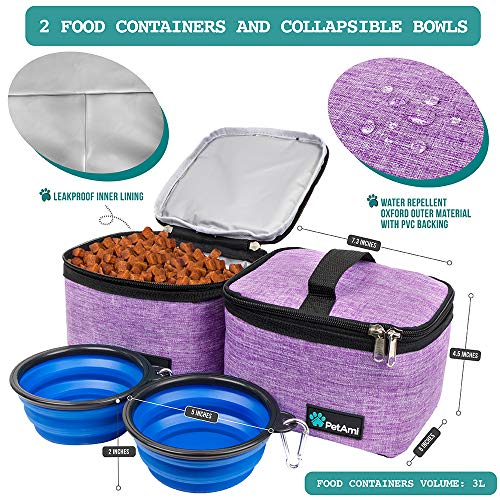 Foto 4 | Bolsa De Viaje Aprobada Por Petami Dog Airline Con Contenedor De Comida Pur - Venta Internacional.