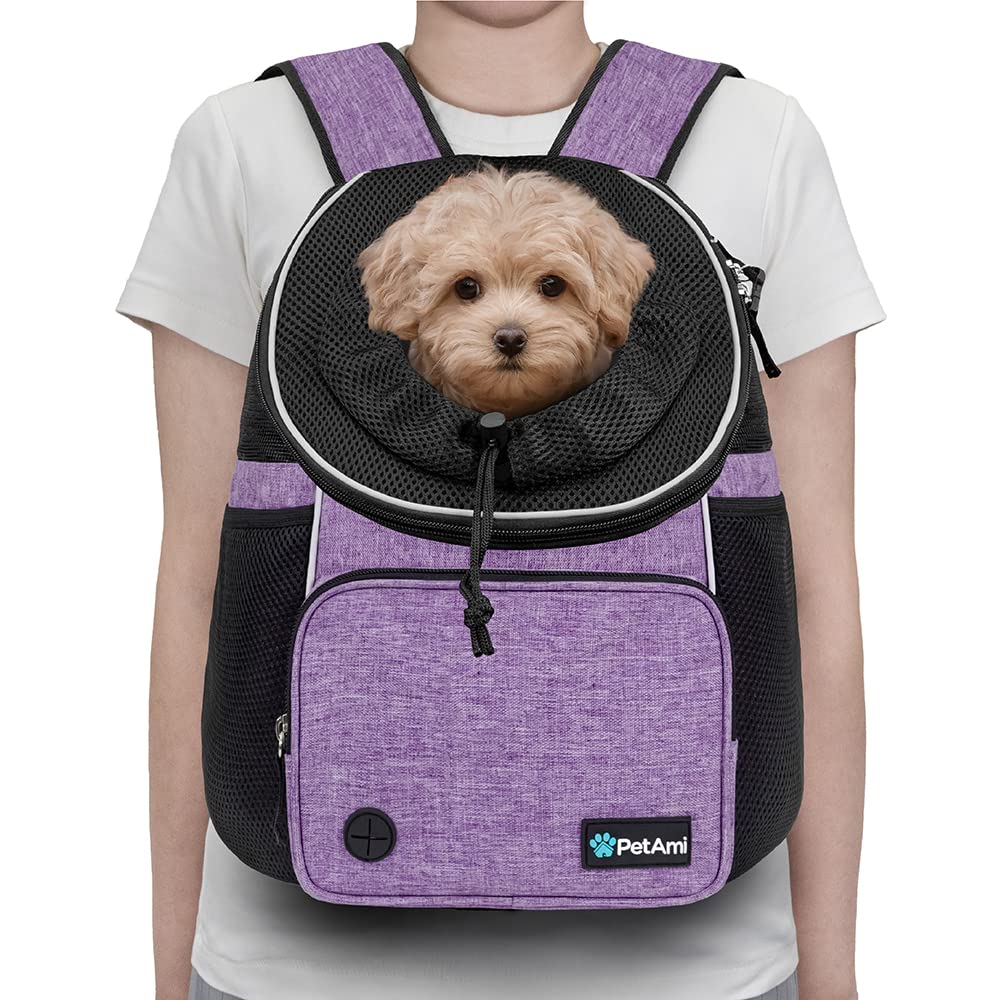 Foto 4 pulgar | Mochila Frontal Para Perros Petami Purple Para 4,5 Kg - Venta Internacional.