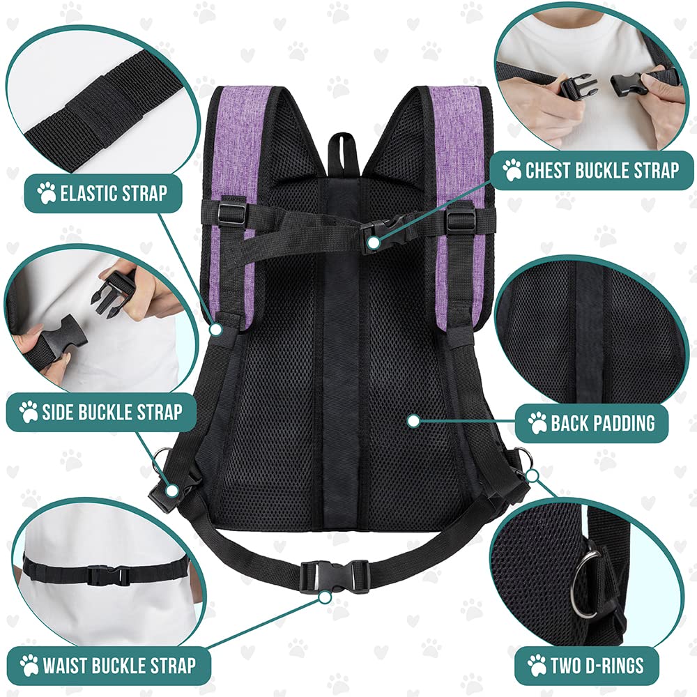 Foto 5 | Mochila Frontal Para Perros Petami Purple Para 4,5 Kg - Venta Internacional.