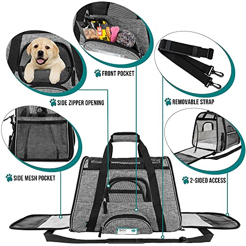 Foto 4 pulgar | Transportín De Viaje Para Mascotas Petami Premium Con Lados Blandos Para Mascotas Pequeñas - Venta Internacional.