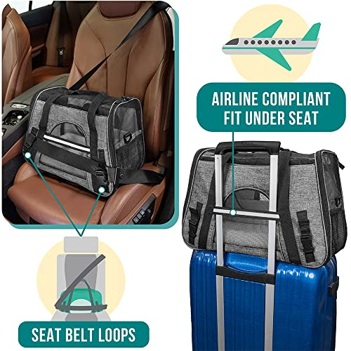 Foto 7 pulgar | Transportín De Viaje Para Mascotas Petami Premium Con Lados Blandos Para Mascotas Pequeñas - Venta Internacional.