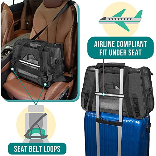 Foto 7 pulgar | Transportín De Viaje Para Mascotas Petami Premium Con Lados Blandos Para Mascotas Pequeñas - Venta Internacional.