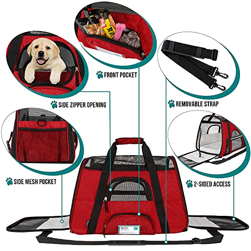 Foto 4 pulgar | Transportín Para Mascotas Petami Premium Aprobado Por La Aerolínea Rojo - Venta Internacional.