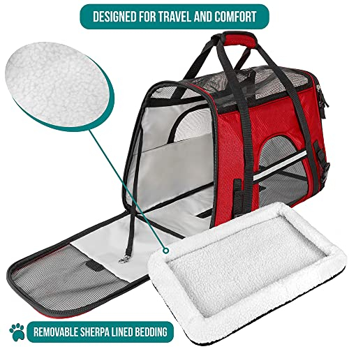 Foto 5 pulgar | Transportín Para Mascotas Petami Premium Aprobado Por La Aerolínea Rojo - Venta Internacional.
