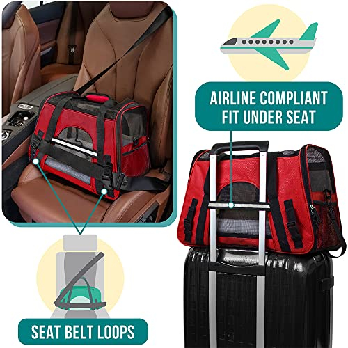 Foto 6 | Transportín Para Mascotas Petami Premium Aprobado Por La Aerolínea Rojo - Venta Internacional.