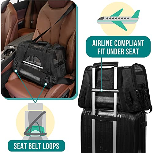 Foto 6 | Transportín De Viaje Para Mascotas Petami Premium Con Lados Blandos Para Pequeñas Y Medianas - Venta Internacional.