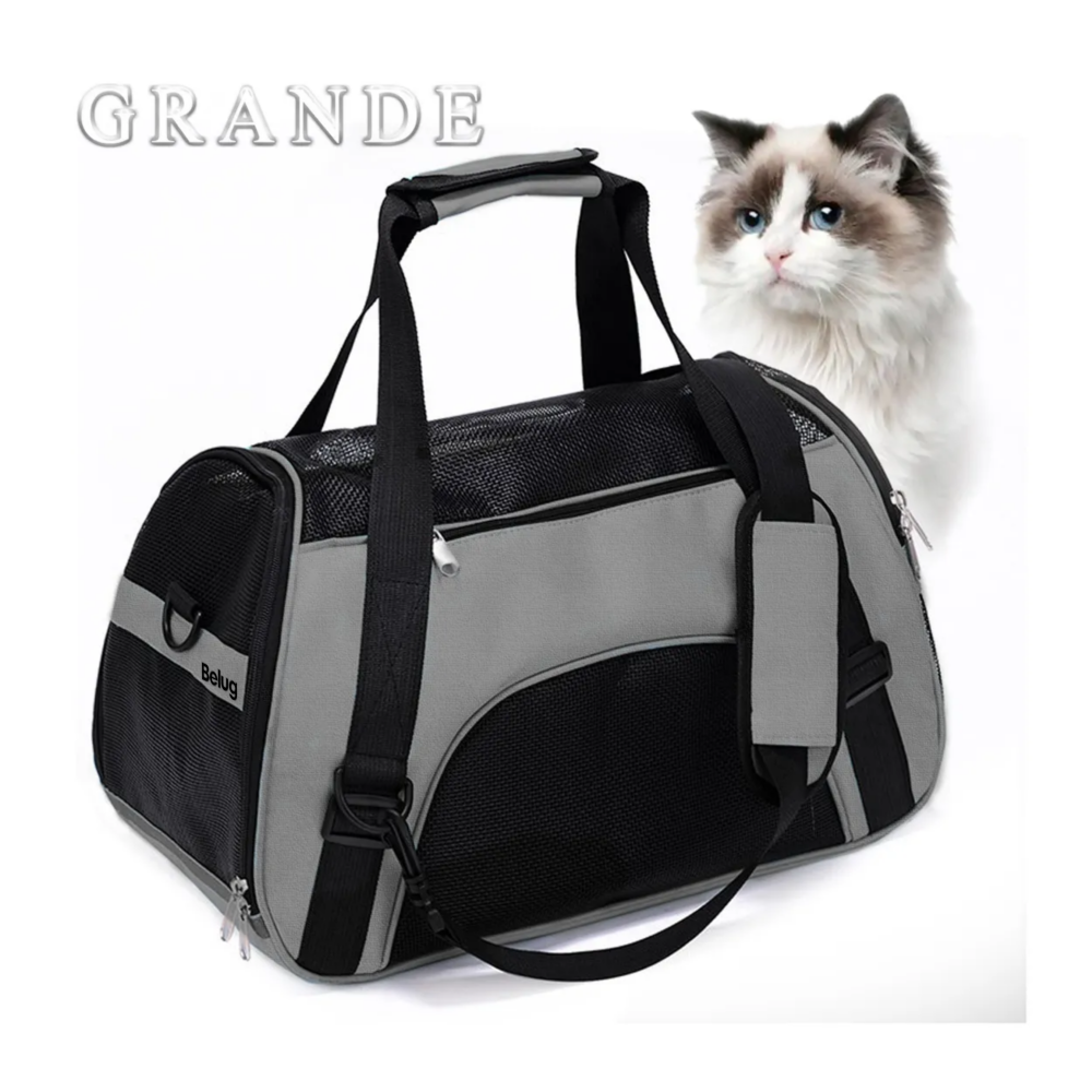 Foto 3 pulgar | Transportadora Mascota Bolsa Portátil Belug, Negro Gris