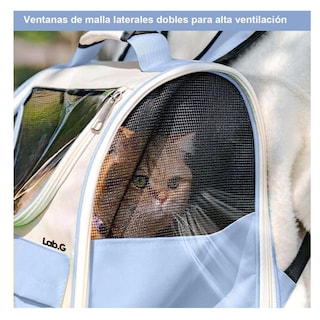 Foto 3 | Mochila Back Pack Transportadora Gato Perro Mascota Pequeña Lab.g, Azul