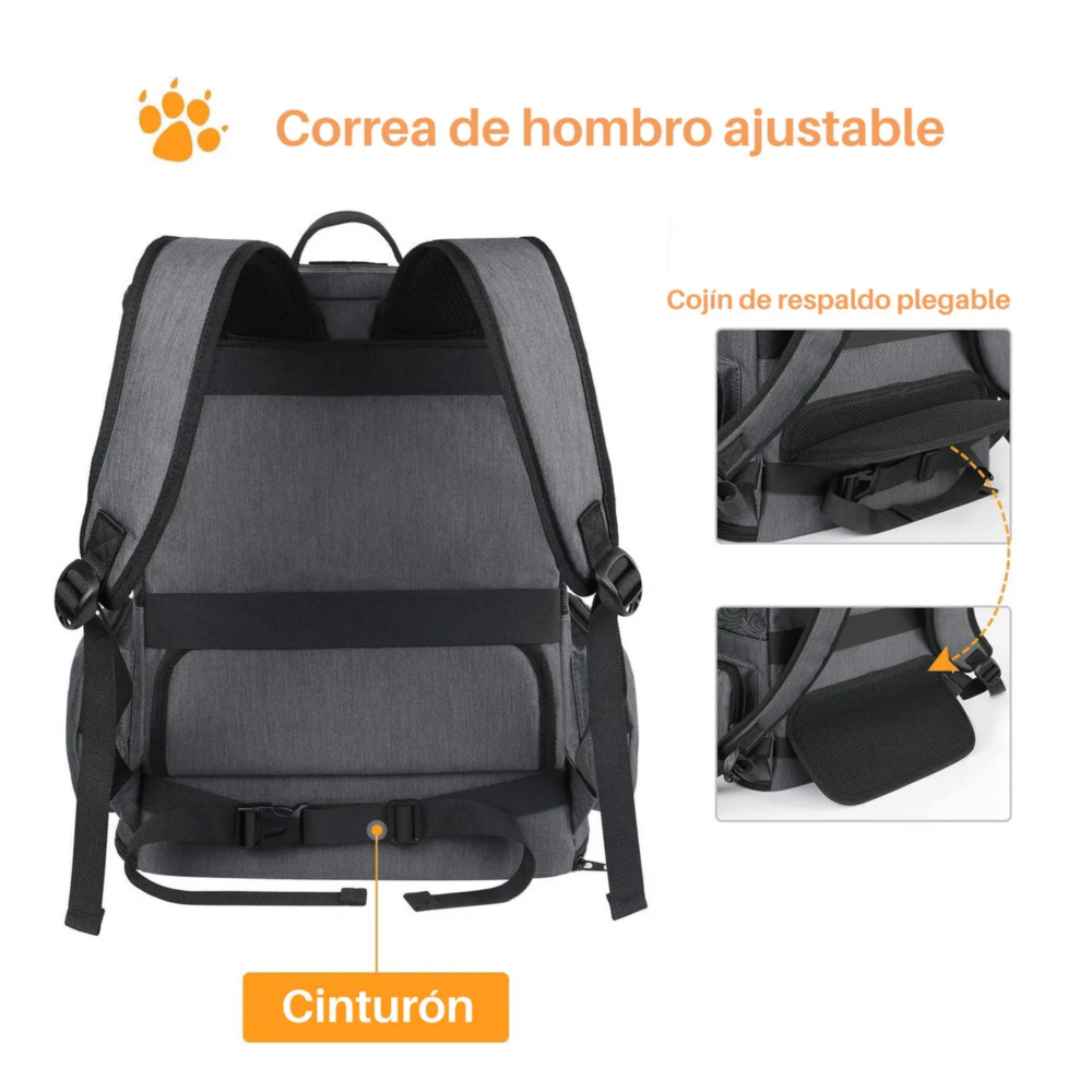 Foto 3 | Mochila 42 Cm X 29 Cm Transportador Belug, Negro