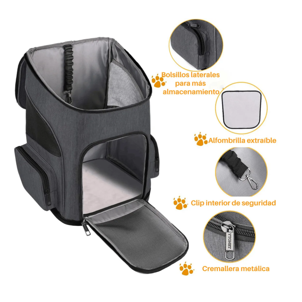 Foto 5 pulgar | Mochila 42 Cm X 29 Cm Transportador Belug, Negro