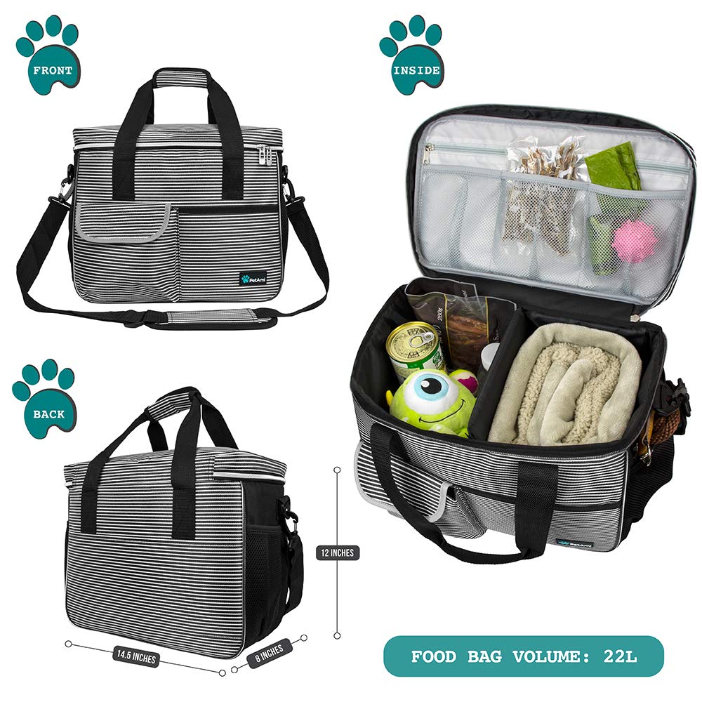 Foto 3 pulgar | Bolsa De Viaje Para Perros Petami Con Recipiente De Comida Y Cuencos, Color Negro - Venta Internacional.