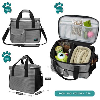 Foto 2 | Bolsa De Viaje Para Perros Petami Con Recipiente De Comida Y Cuencos, Color Negro - Venta Internacional.