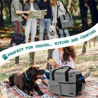 Foto 6 | Bolsa De Viaje Para Perros Petami Con Recipiente De Comida Y Cuencos, Color Negro - Venta Internacional.