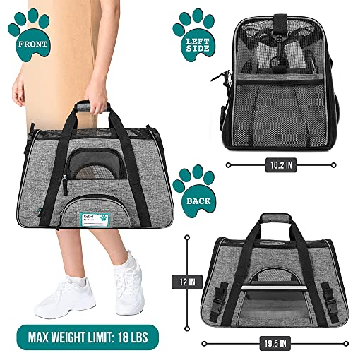 Foto 3 pulgar | Transportín De Viaje Para Mascotas Petami Premium Airline  Color Gris - Venta Internacional.