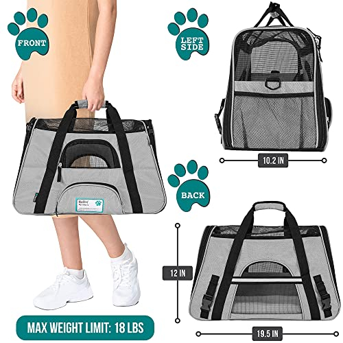 Foto 3 pulgar | Transportín De Viaje Para Mascotas Petami Premium Airline  Color Gris - Venta Internacional.