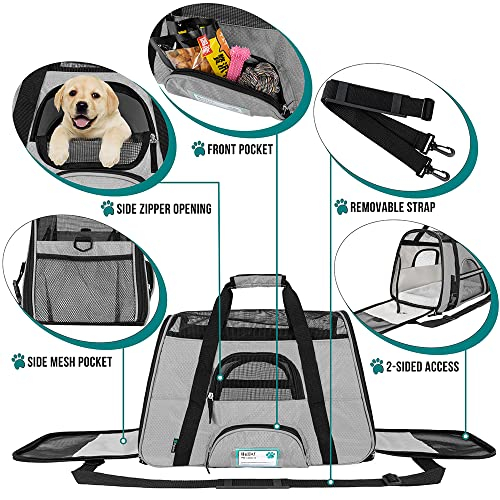 Foto 4 pulgar | Transportín De Viaje Para Mascotas Petami Premium Airline  Color Gris - Venta Internacional.
