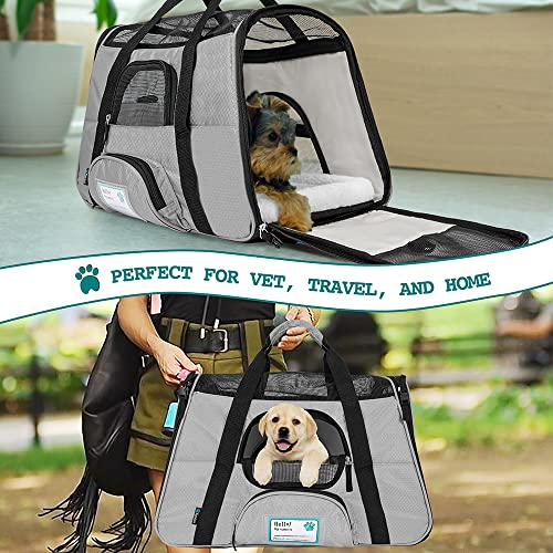 Foto 7 | Transportín De Viaje Para Mascotas Petami Premium Airline  Color Gris - Venta Internacional.