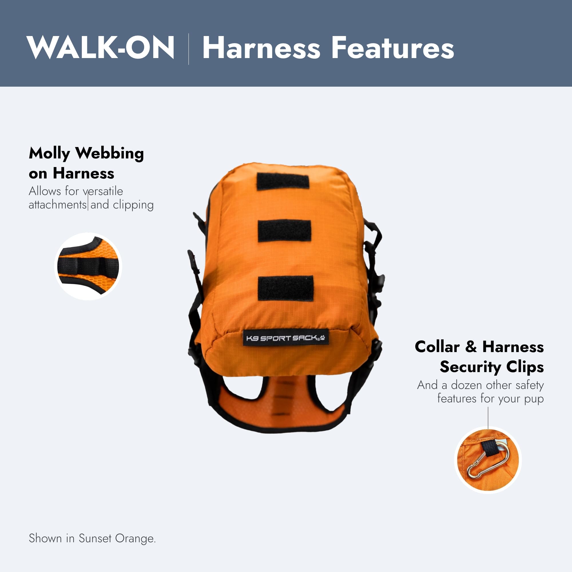 Foto 6 pulgar | Mochila Portabebés K9 Sport Sack Walk-on Small Shark Grey - Venta Internacional.