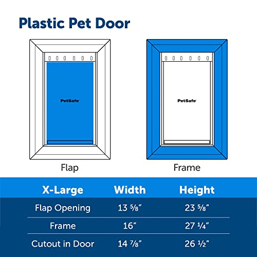 Foto 5 | Puerta Para Mascotas Petsafe De Plástico Para Perros Y Gatos, Tamaño Xl, Color Blanco - Venta Internacional.