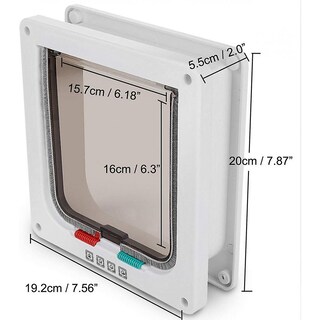 Foto 3 | Puerta Abatible Para Gatos Sanlin Beans, Mediana, Con Cierre Magnético De 4 Vías, Color Blanco - Venta Internacional.