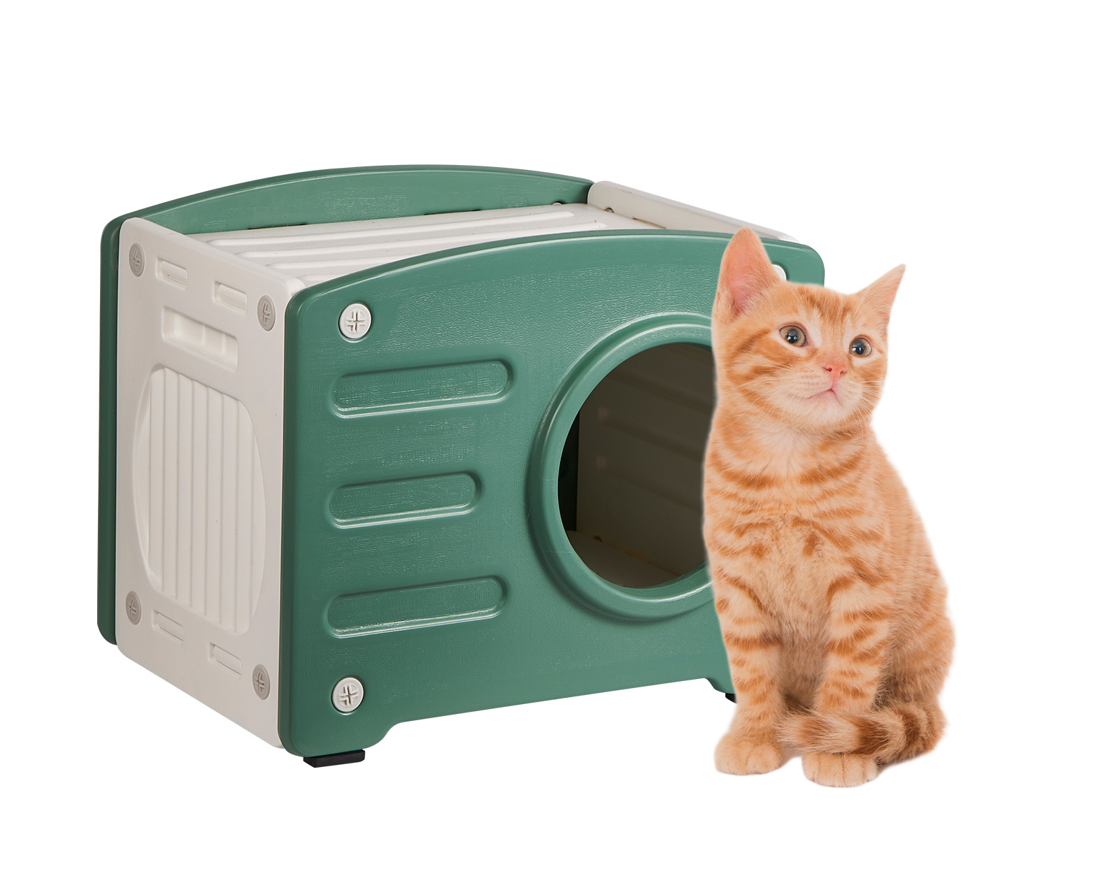 Foto 1 | Casa De Plástico Térmica Para Gato Con Rascador