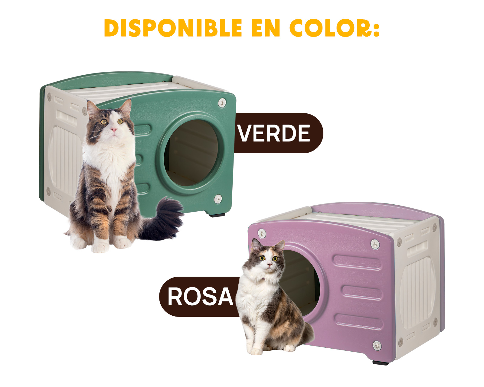 Foto 3 pulgar | Casa De Plástico Térmica Para Gato Con Rascador