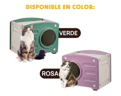 Foto 2 | Casa De Plástico Térmica Para Gato Con Rascador