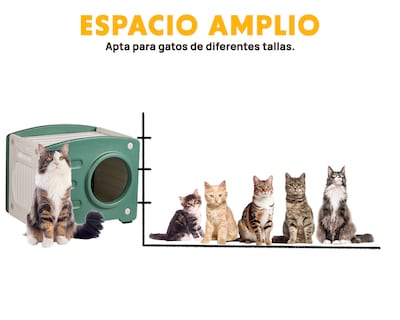 Foto 3 | Casa De Plástico Térmica Para Gato Con Rascador