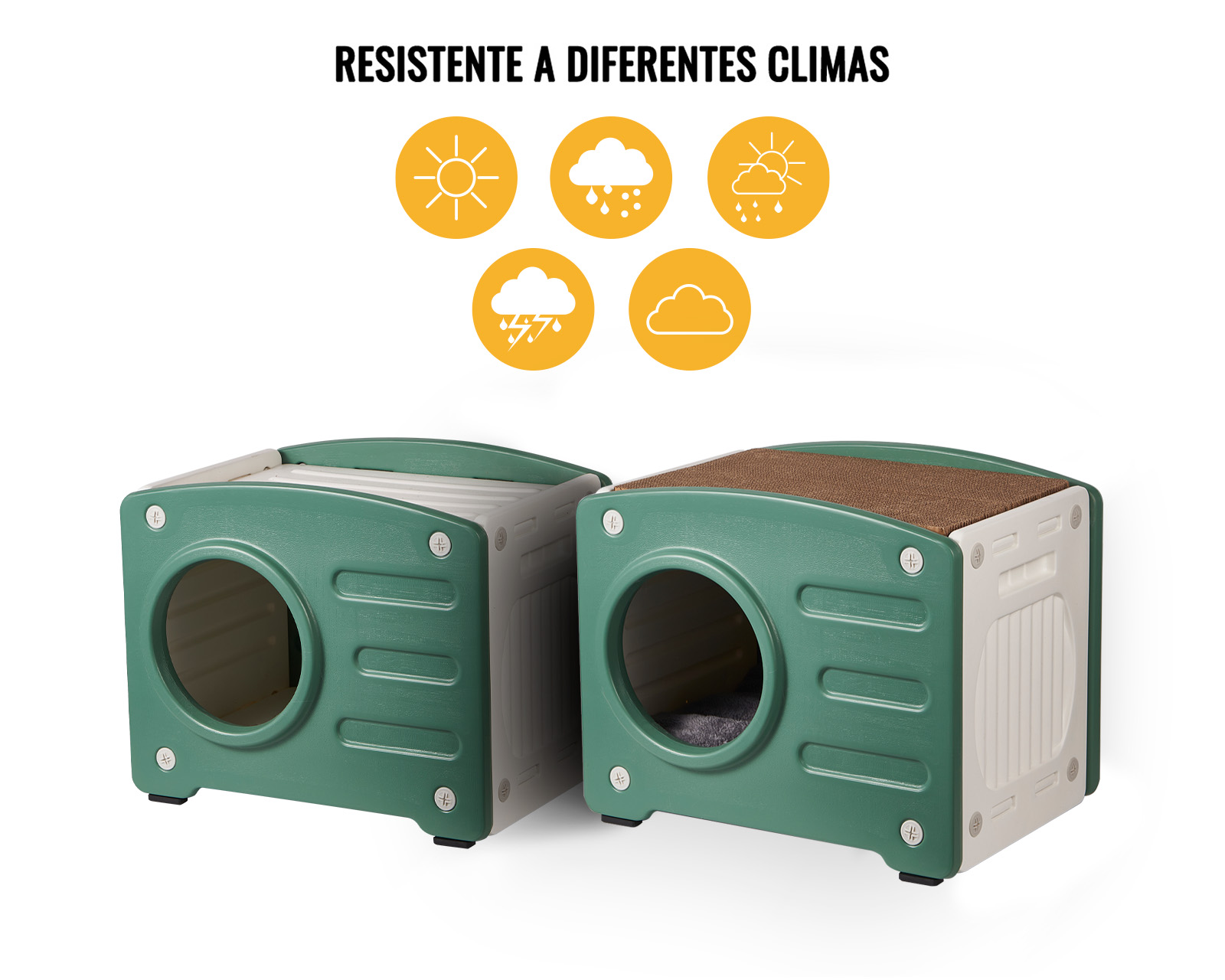 Foto 4 | Casa De Plástico Térmica Para Gato Con Rascador