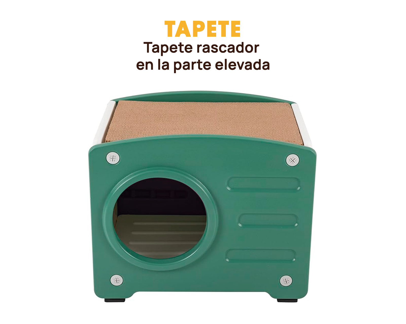 Foto 6 pulgar | Casa De Plástico Térmica Para Gato Con Rascador