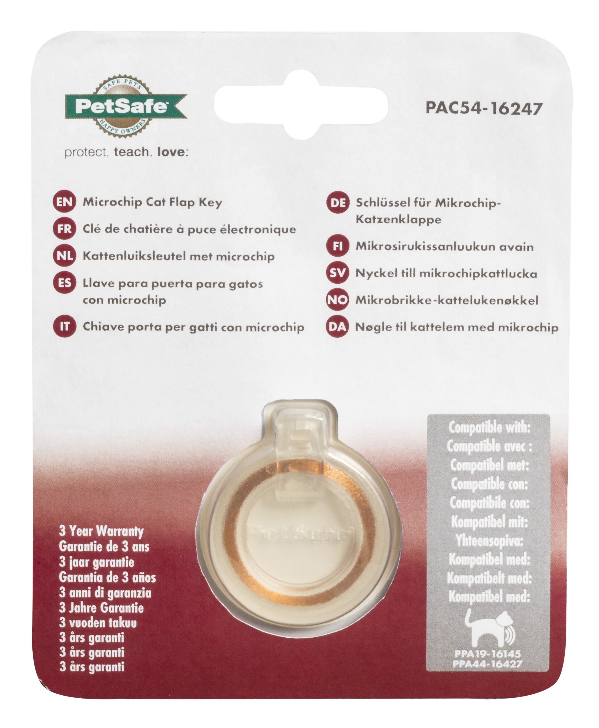Foto 4 pulgar | Llavero Con Microchip Para Gatos Sin Microchip Petsafe, Color Blanco - Venta Internacional.