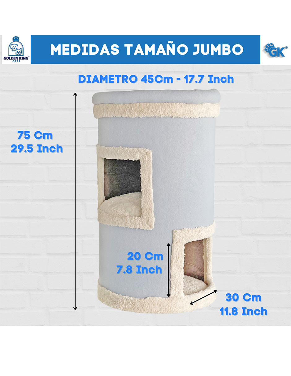 Foto 6 pulgar | Casa Cama Rascador para Gatos Golden King 75 cm de Alto