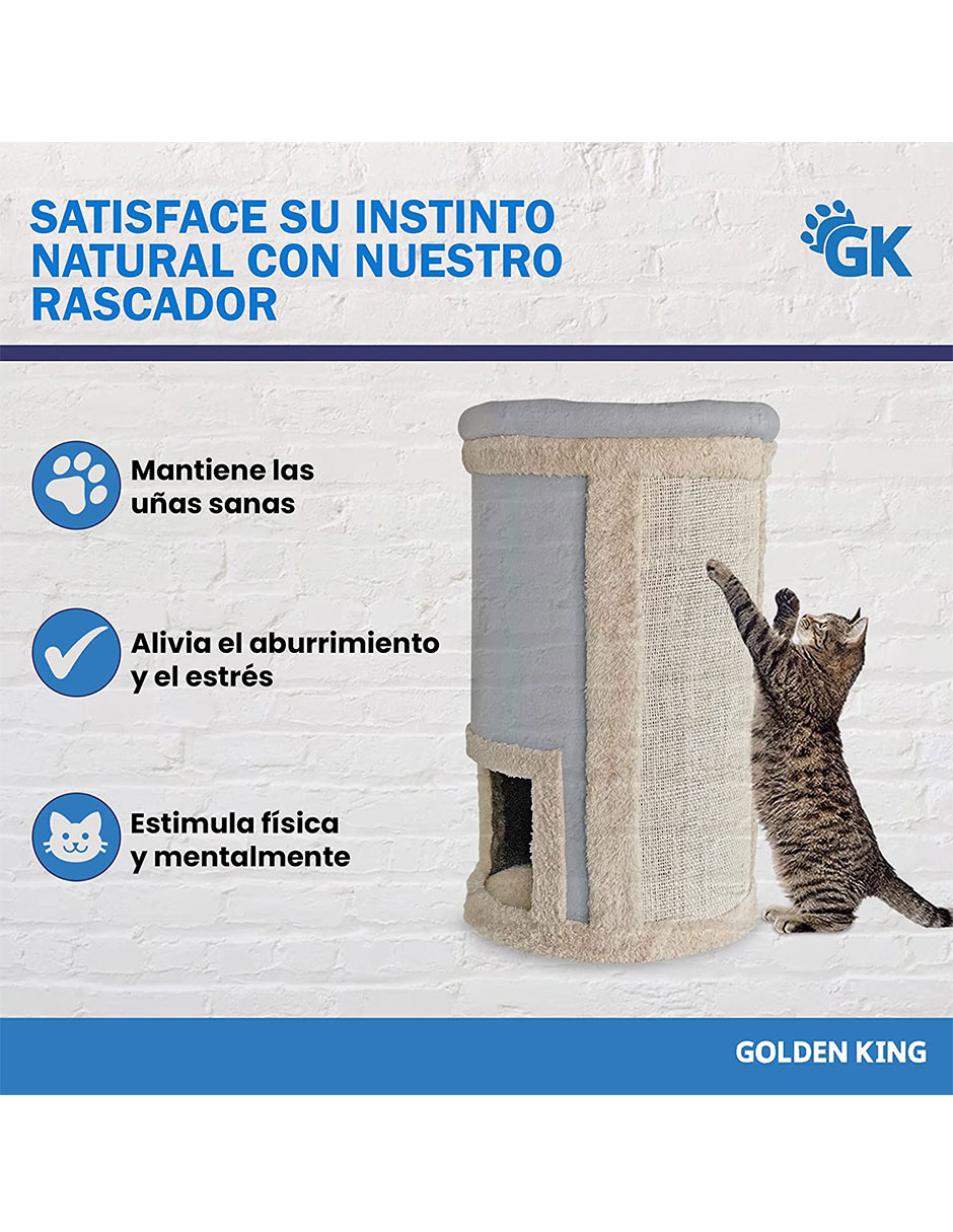 Foto 8 pulgar | Casa Cama Rascador para Gatos Golden King 75 cm de Alto