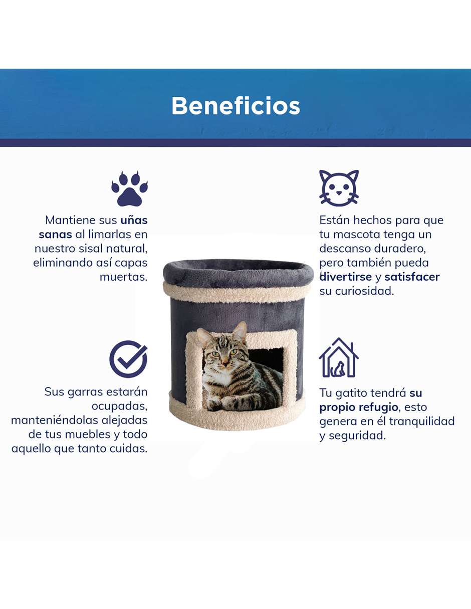 Foto 4 pulgar | Cama Rascador para Gatos Golden King incluye Catnip