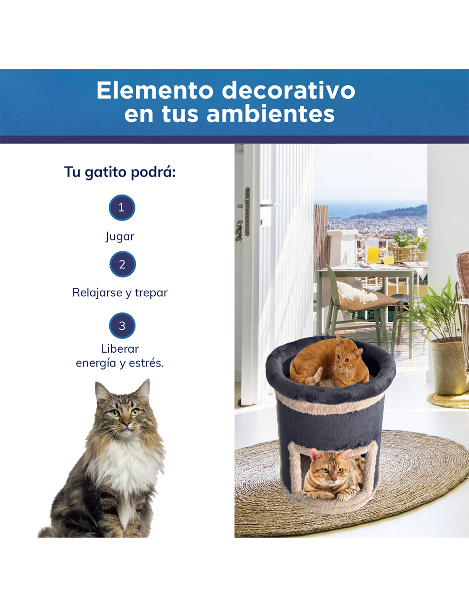 Foto 7 pulgar | Cama Rascador para Gatos Golden King incluye Catnip