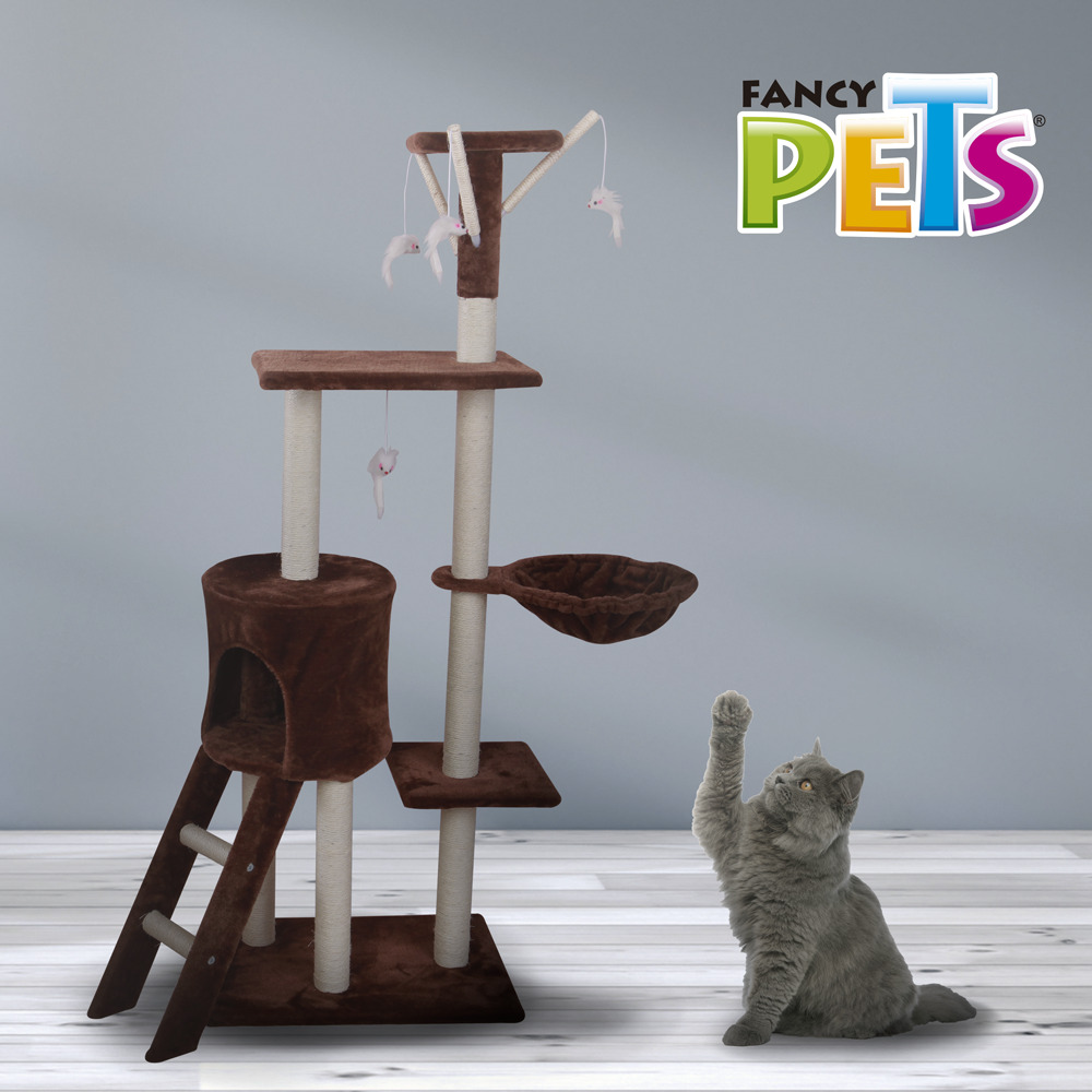 Foto 3 pulgar | Mueble/rascador para Gato Fancy Pets con Escalera, Hamaca y Casa