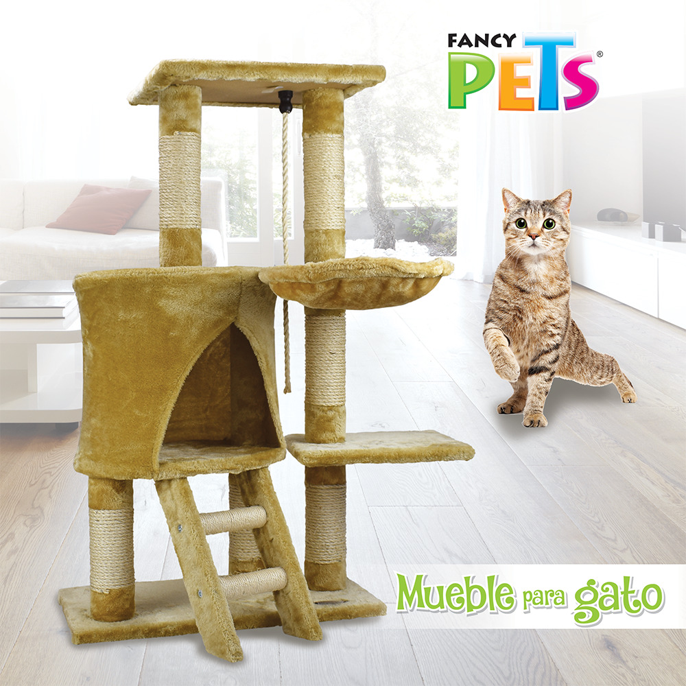 Foto 4 pulgar | Mueble Rascadero para Gato Fancy Pets 96 cm color Marrón