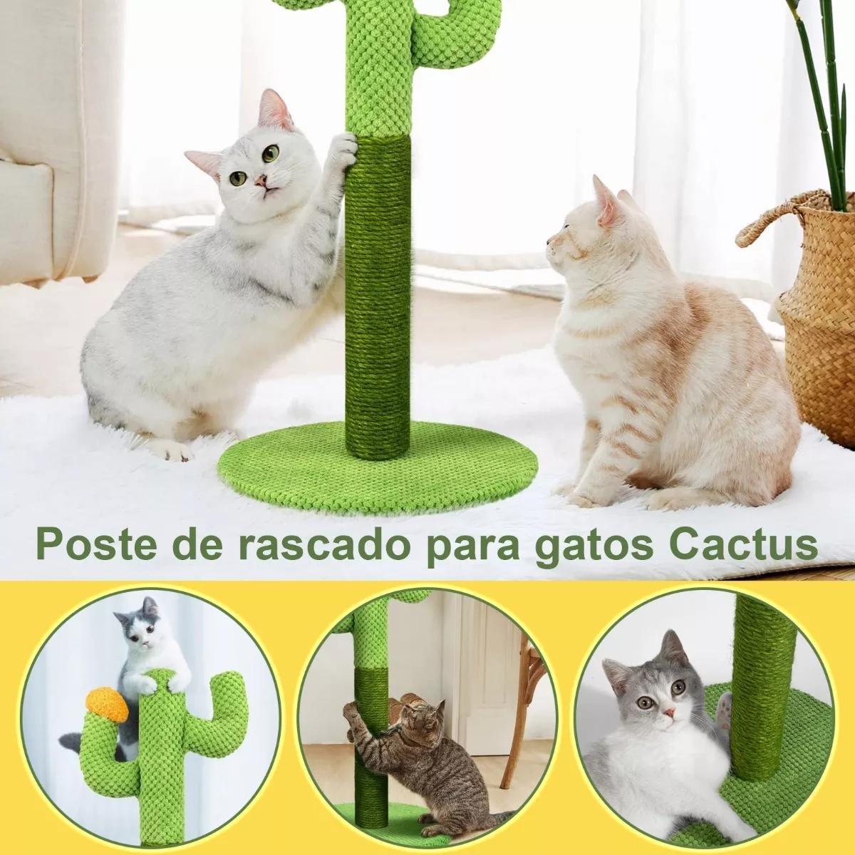 Foto 3 | Poste Rascador de Cactus Eo Safe Imports Esi-7835 color Verde para Gatos