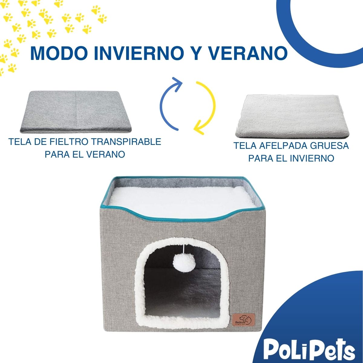 Foto 3 | Casa Rascador para Gatos Poli Pets color Gris