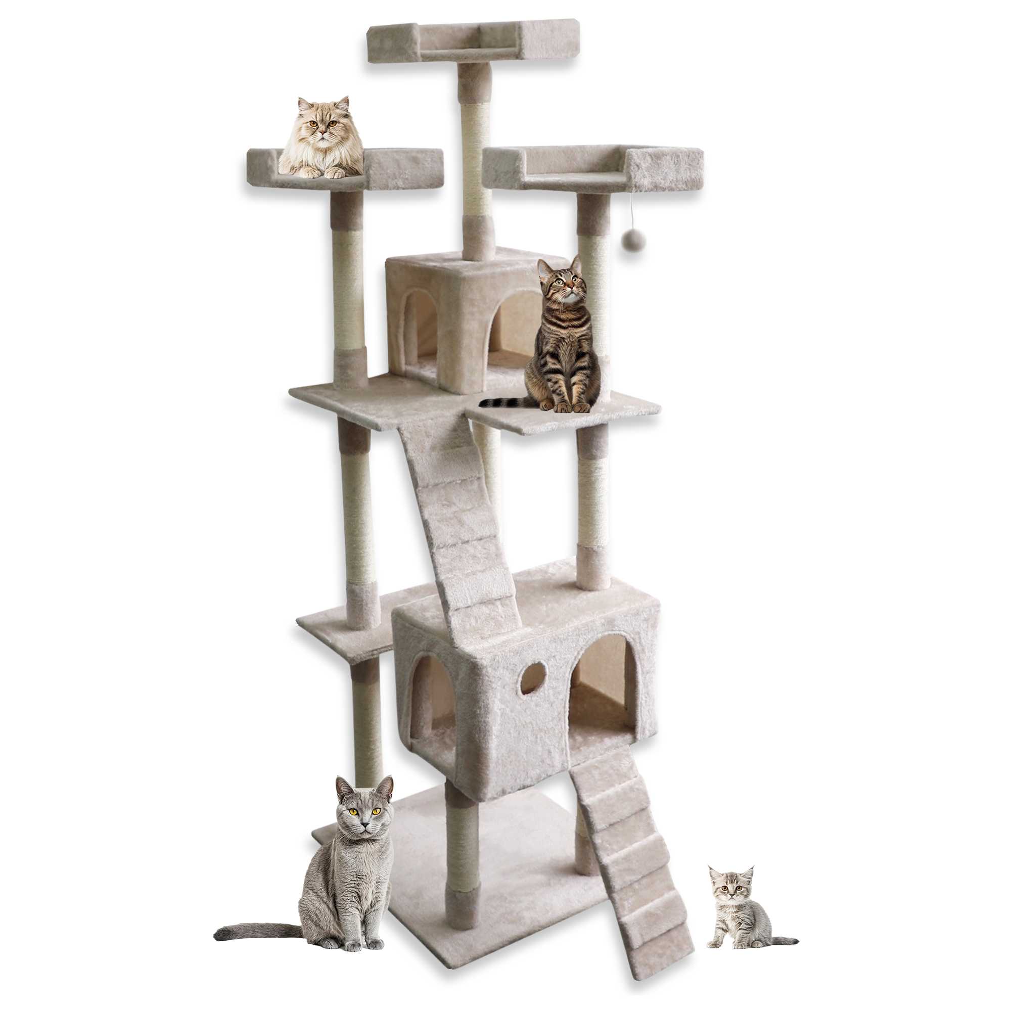 Foto 2 pulgar | Mueble Rascador Poli Pets PP-MR01BE-BUR para Gato Burmilla