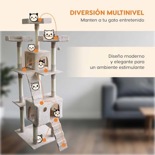 Foto 5 | Mueble Rascador Poli Pets PP-MR01BE-BUR para Gato Burmilla