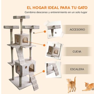 Foto 6 | Mueble Rascador Poli Pets PP-MR01BE-BUR para Gato Burmilla