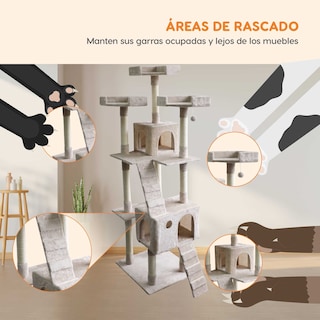 Foto 7 | Mueble Rascador Poli Pets PP-MR01BE-BUR para Gato Burmilla