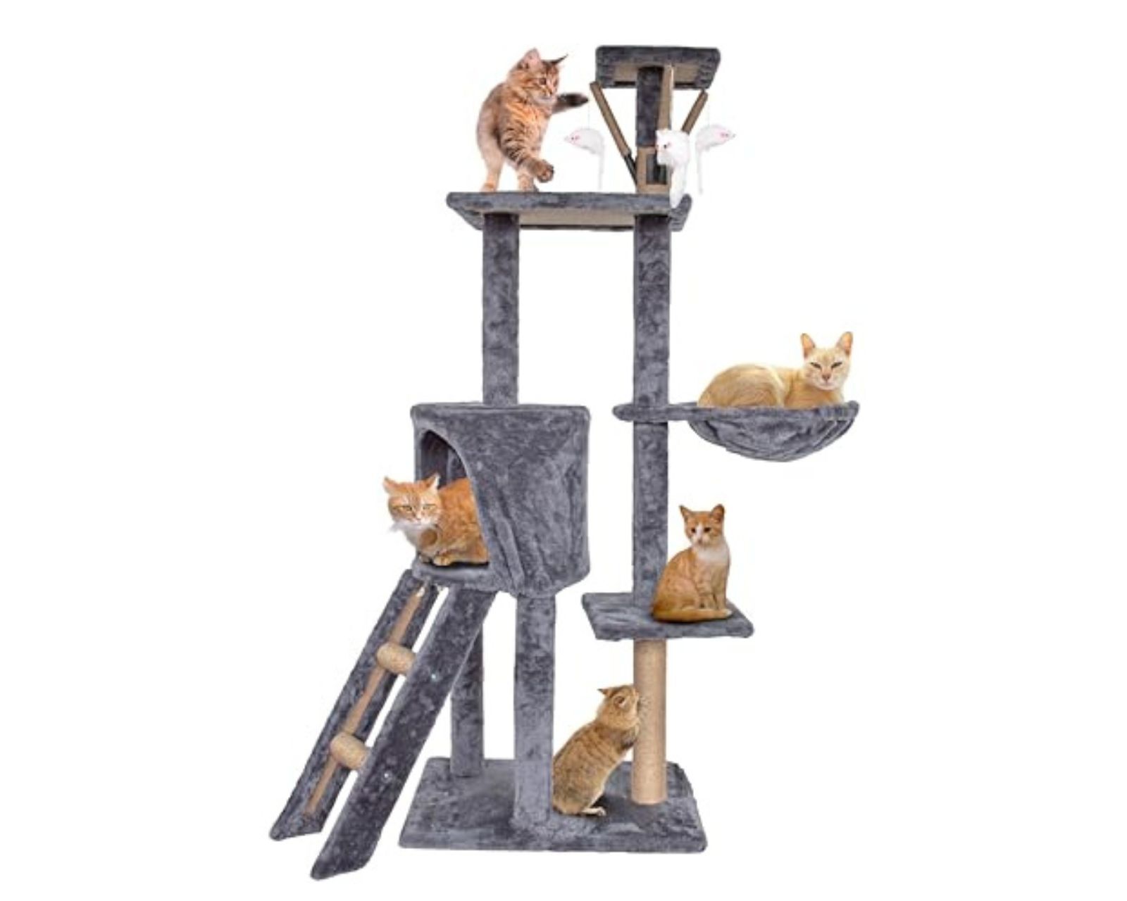 Foto 4 pulgar | Rascador Bluelander color Gris 3 Niveles para Gato