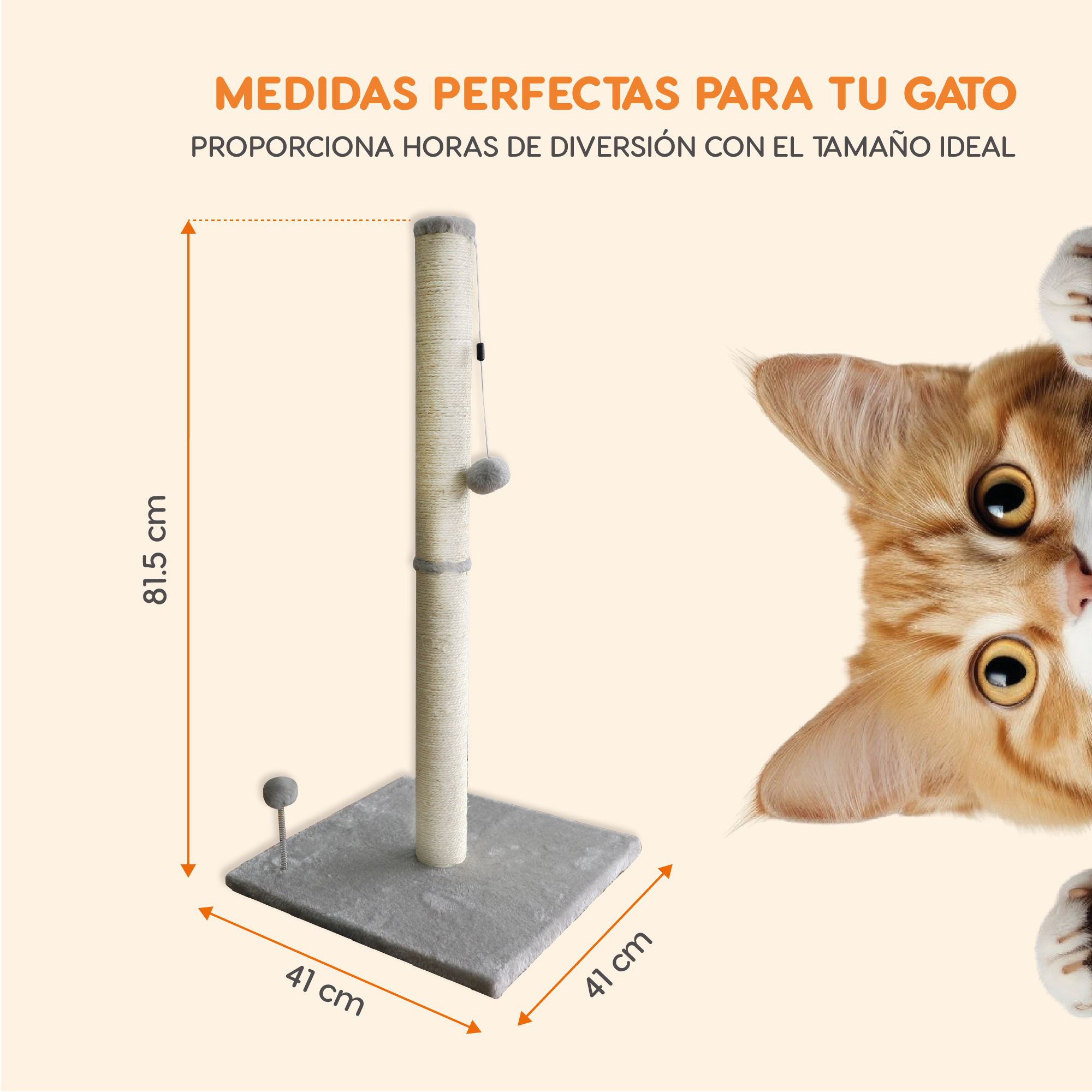 Foto 5 | Poste Rascador Poli Pets Tokinés de Sisal para Gato