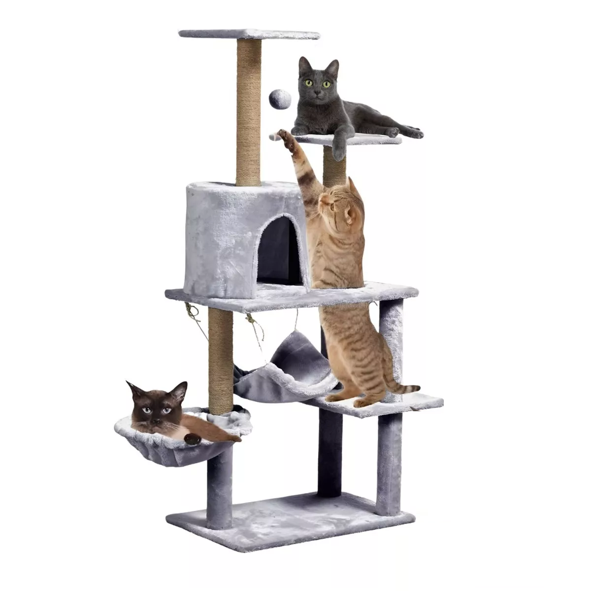 Rascadores Arbol Casas Para Gatos Eo Safe Imports Esi-10845 Gris